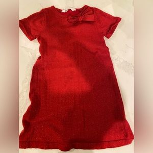 Holiday dress girl size 6-8; H&M, cute red and slight glitter.